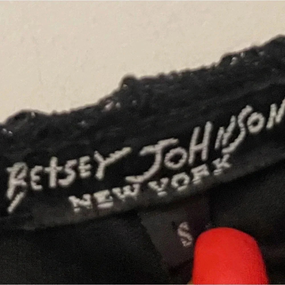 (sold)Vintage lace Betsey Johnson floral flare metallic pants party glam holiday - Picture 2 of 5